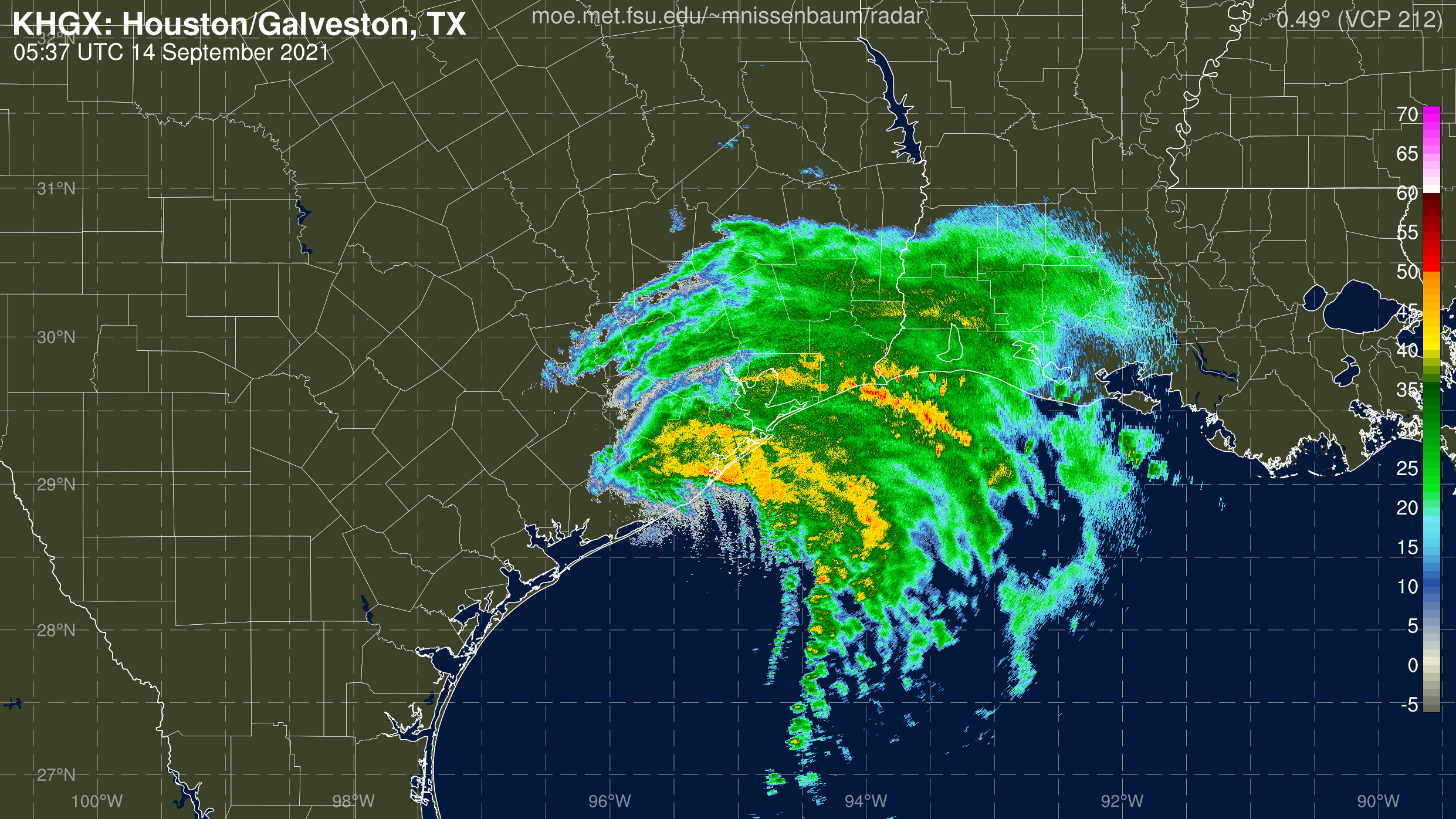 Houston, TX Radar Recording From Marc Nissenbaum for Nicholas (2021)