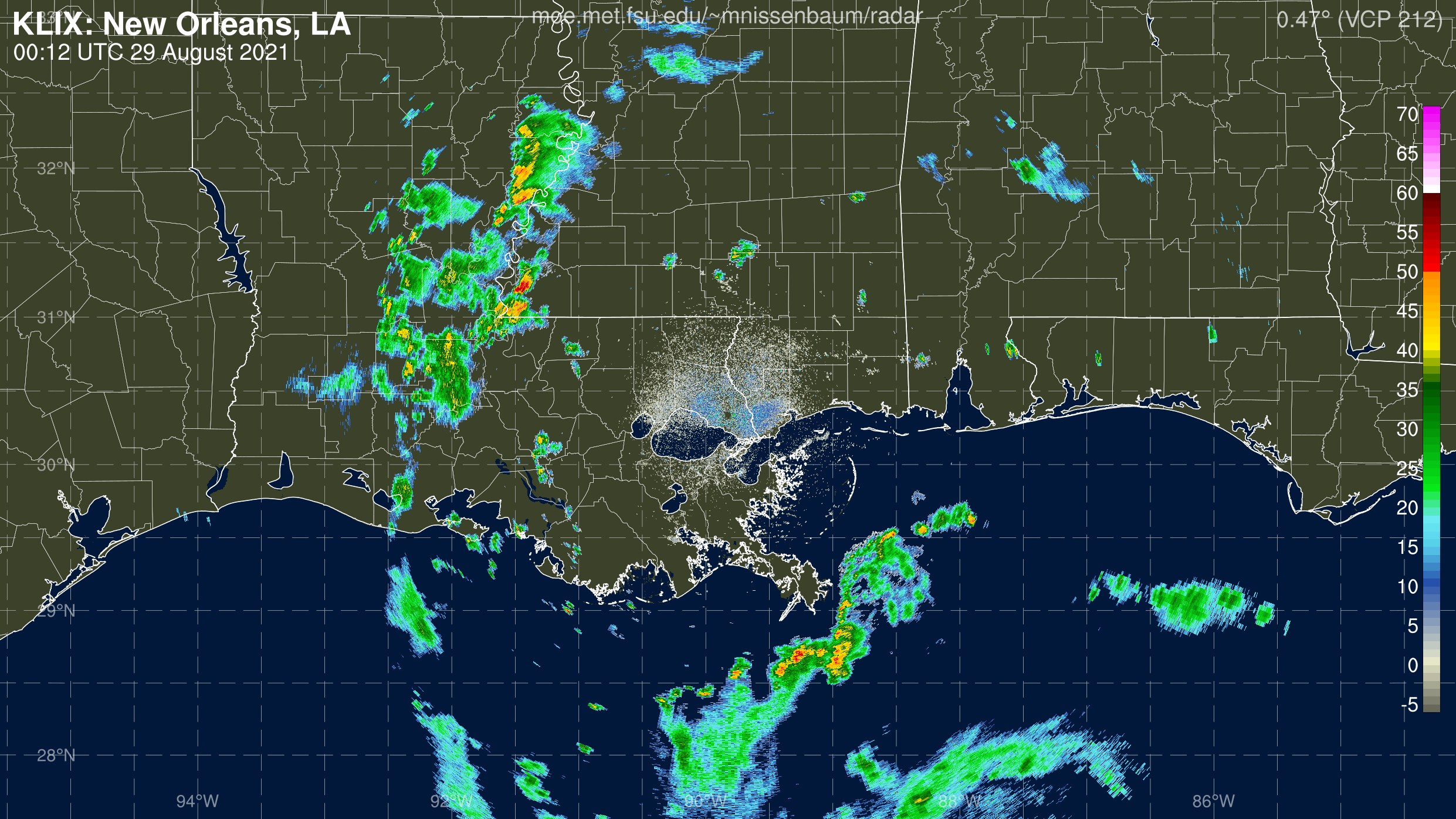 New Orleans Radar Recording From Marc Nissenbaum for Ida (2021)