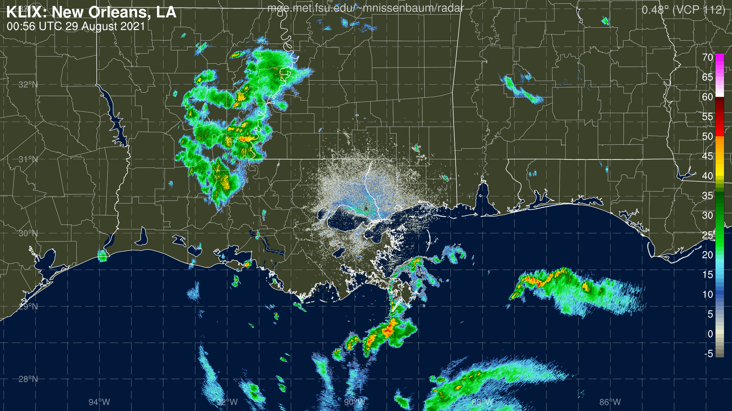 New Orleans Radar Recording From Marc Nissenbaum for Ida (2021)
