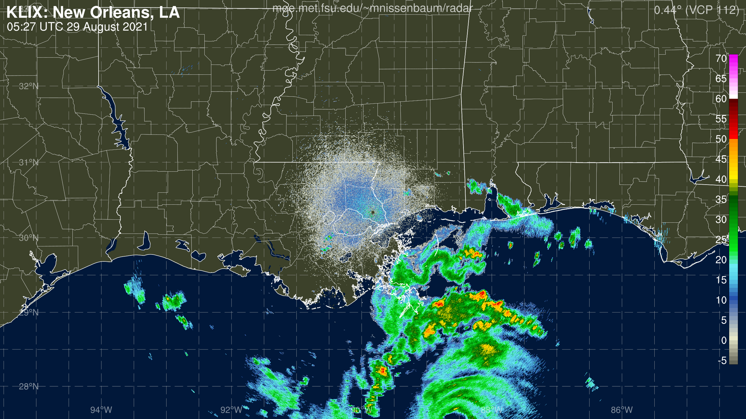 New Orleans Radar Recording From Marc Nissenbaum for Ida (2021)