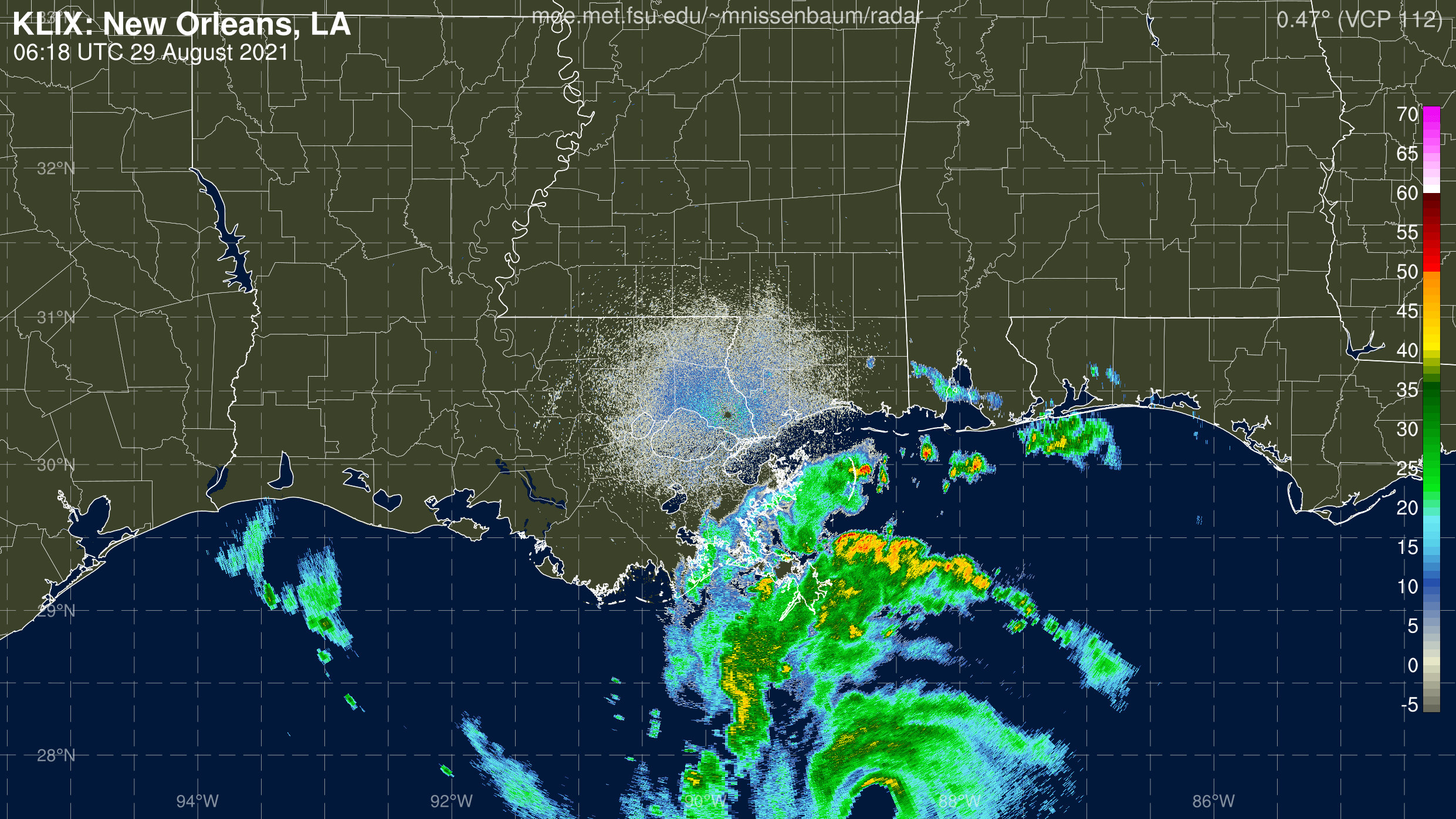 New Orleans Radar Recording From Marc Nissenbaum for Ida (2021)