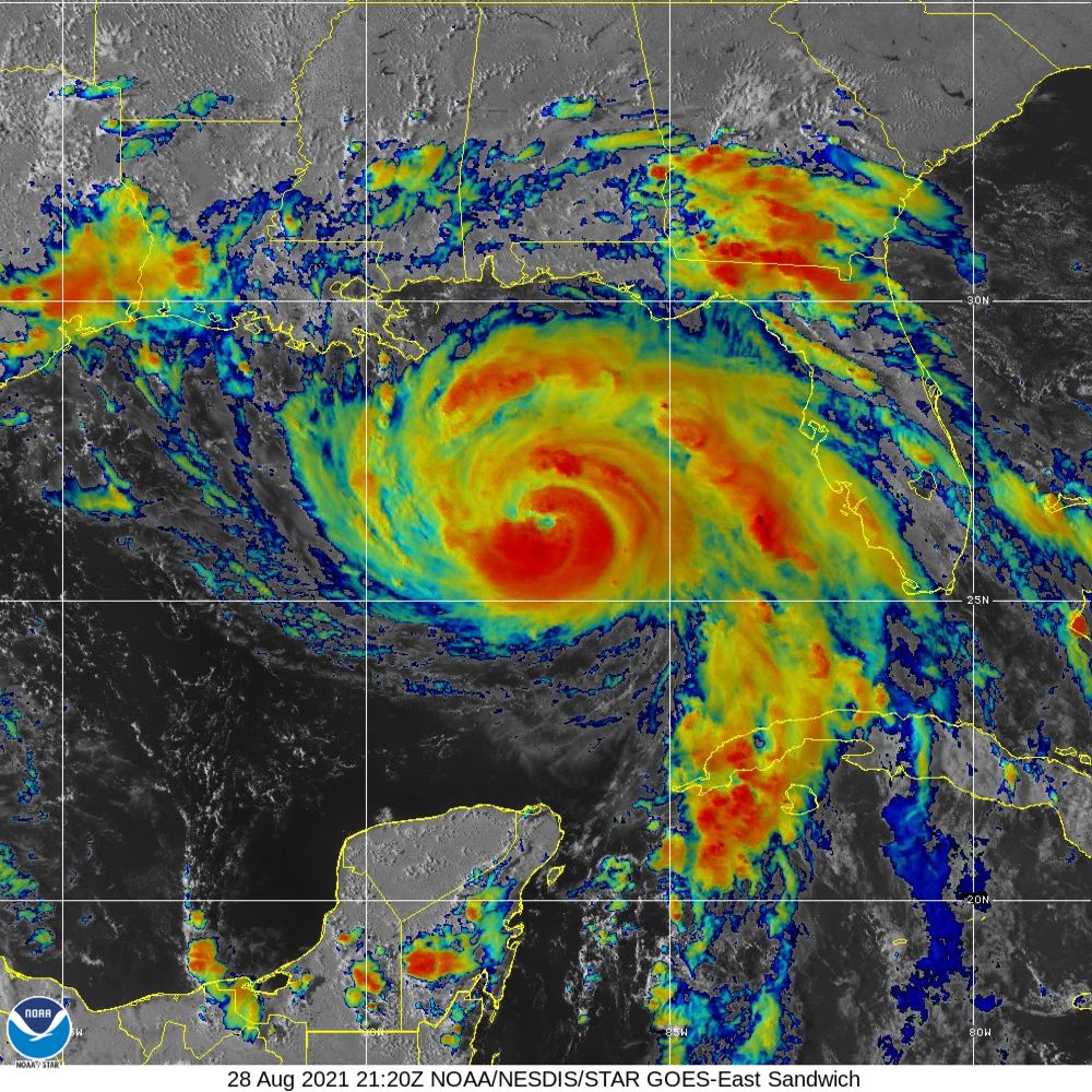 Ida Satellite Image Recording (2021)