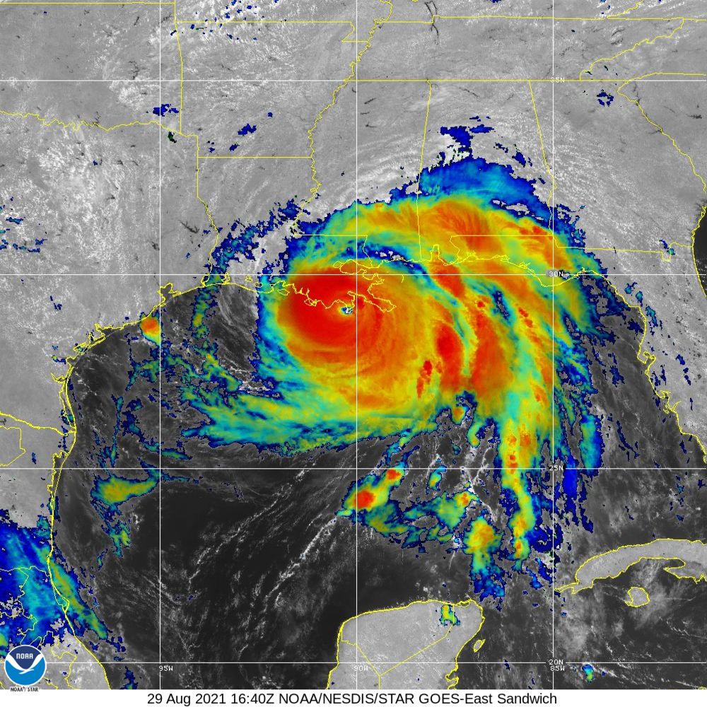 Ida Satellite Image Recording (2021)
