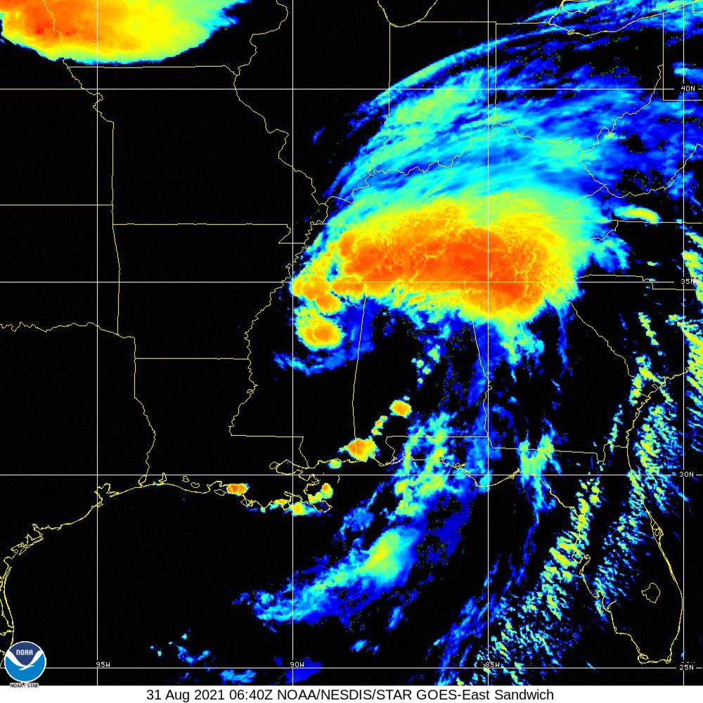Ida Satellite Image Recording (2021)