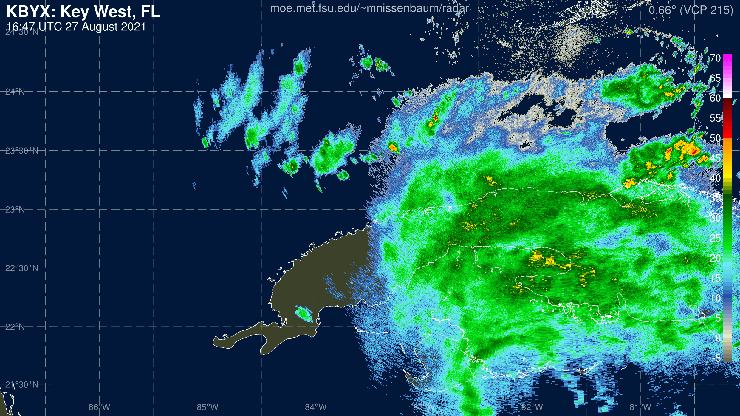 Key West Radar Recording From Marc Nissenbaum for Ida (2021)