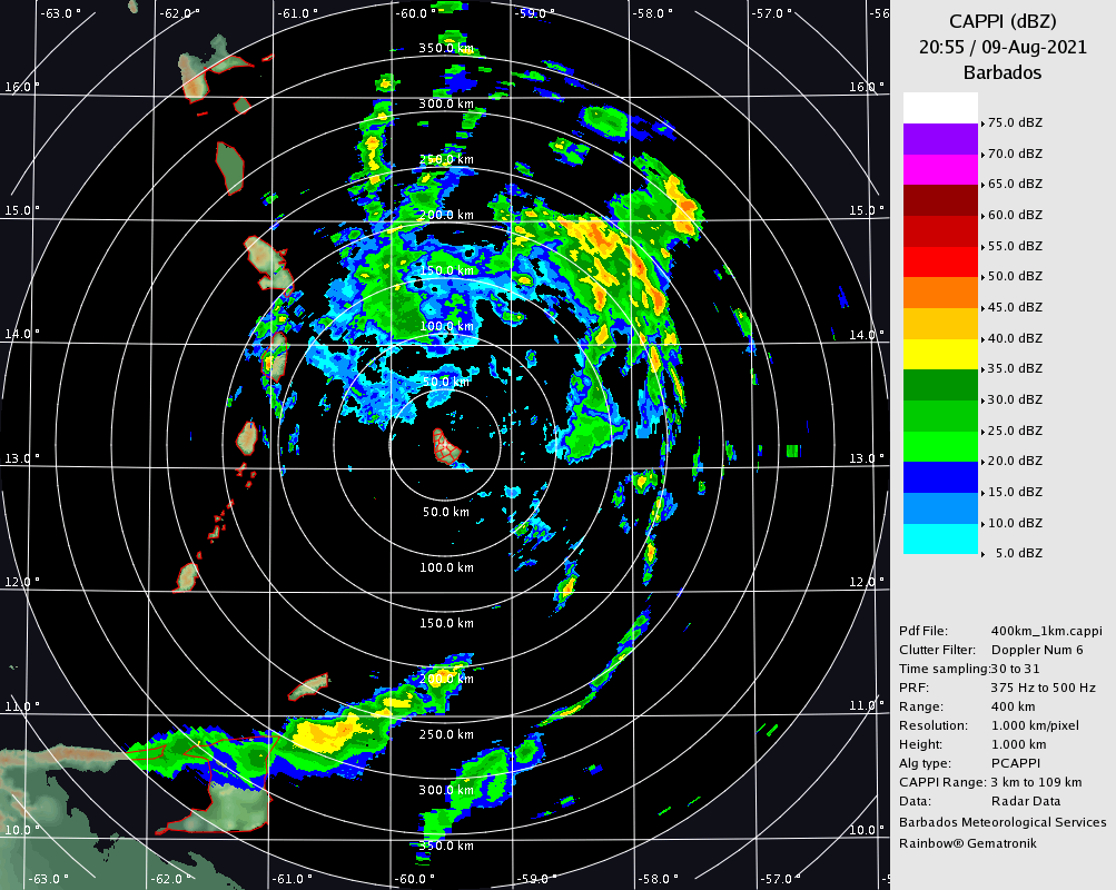 Barbados Radar Animation for PTC Six (2021)