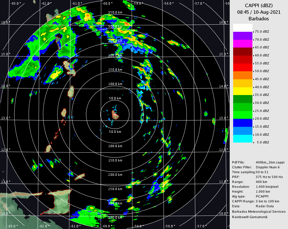 Barbados Radar Animation for PTC Six (2021)