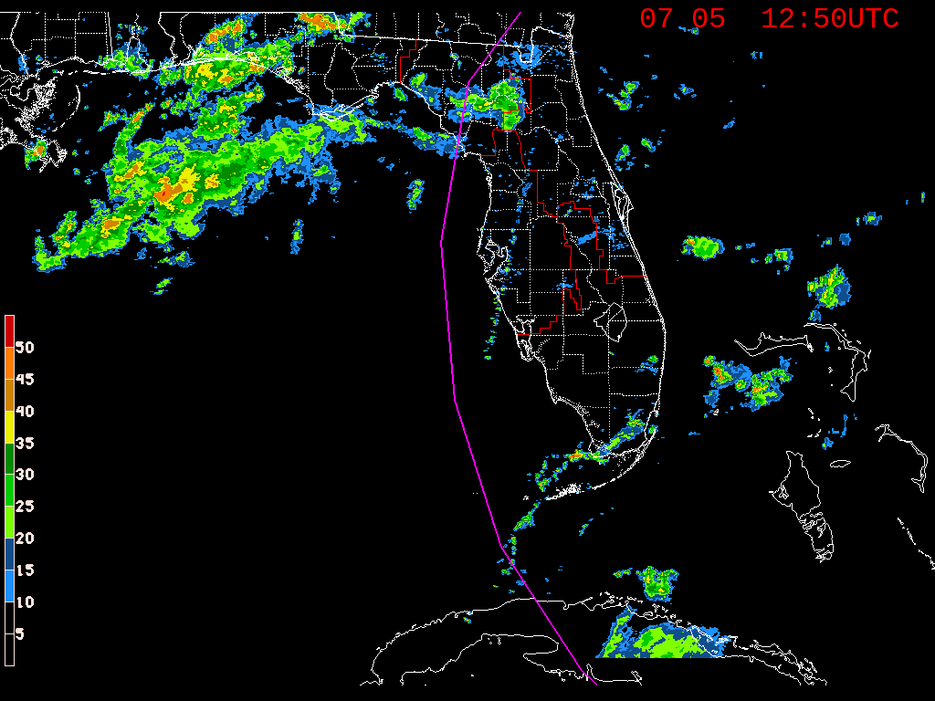 Florida Radar Recording From SFWMD for Elsa (2021)