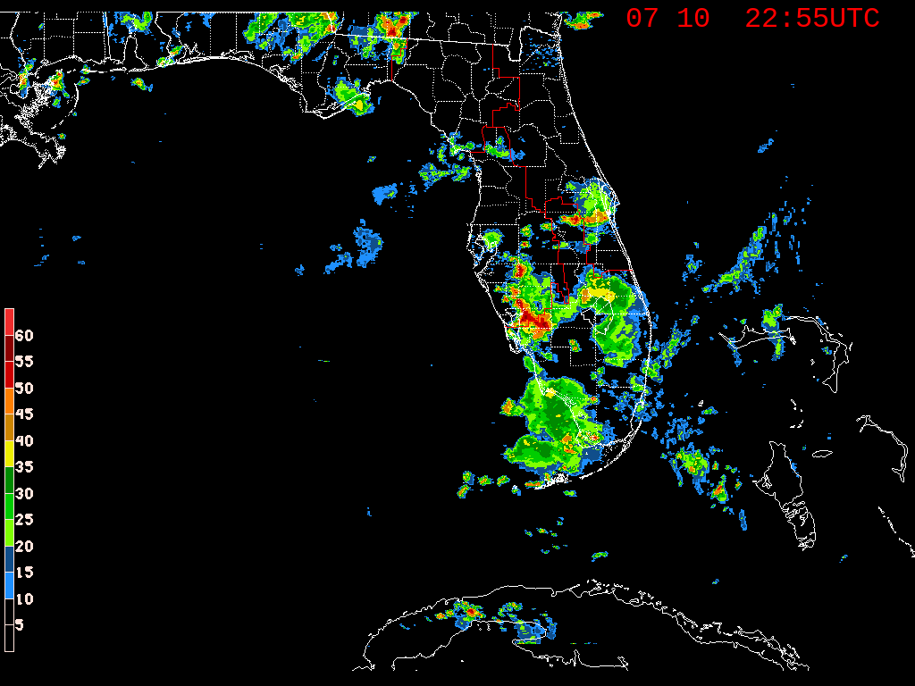 Florida Radar Recording From SFWMD for Elsa (2021)