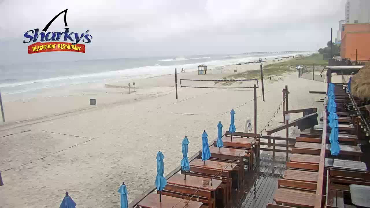 Sharky's Beachfront Restaurant PCB Beach Cam Fred (2021)