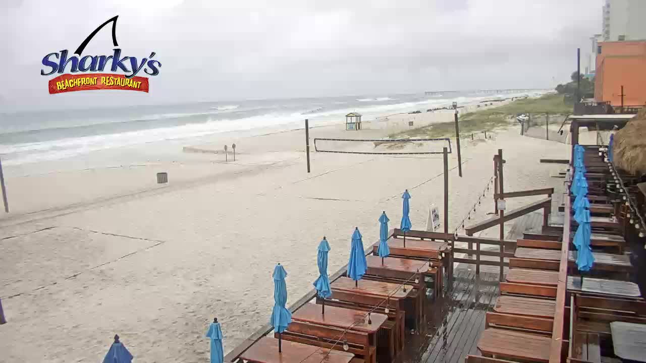 Sharky's Beachfront Restaurant PCB Beach Cam Fred (2021)