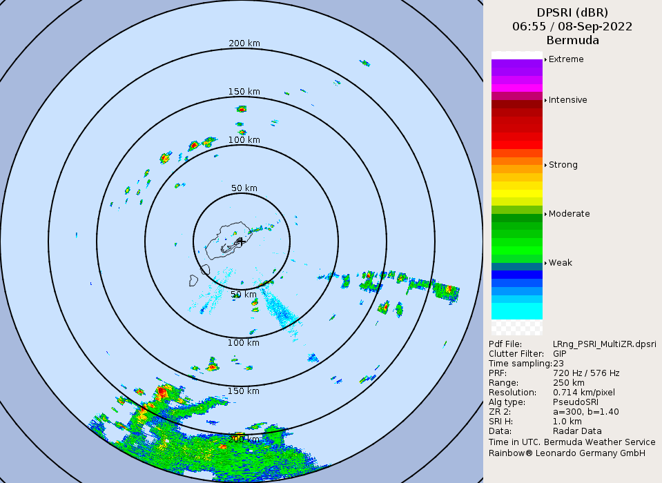 Bermuda Radar Recording of Earl (2022) Approach