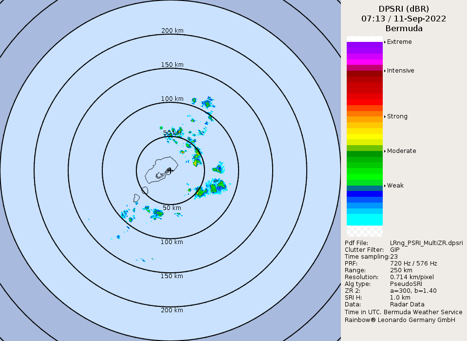 Bermuda Radar Recording of Earl (2022) Approach