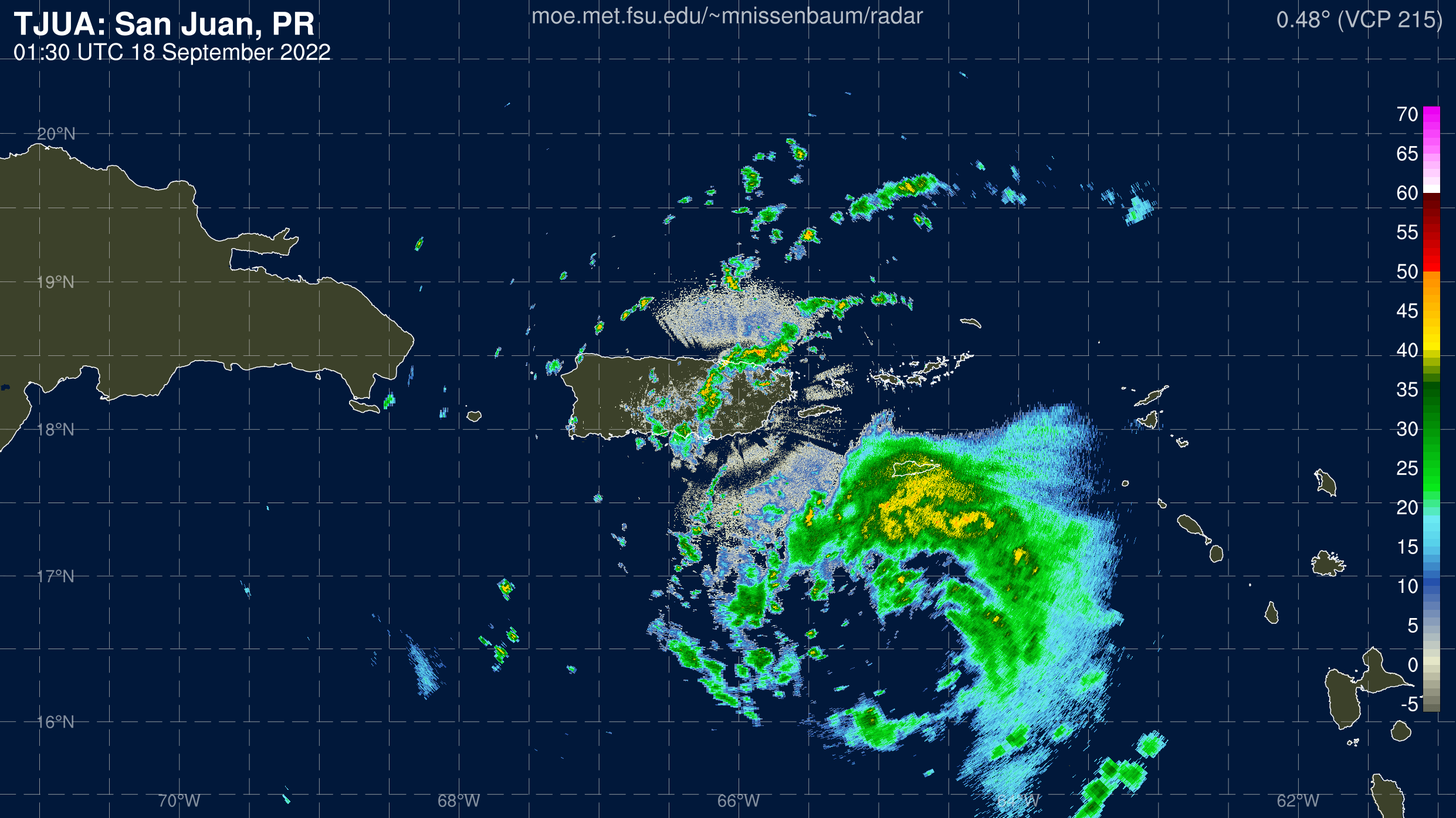 San Juan Radar Recording of Fiona (2022) Approach