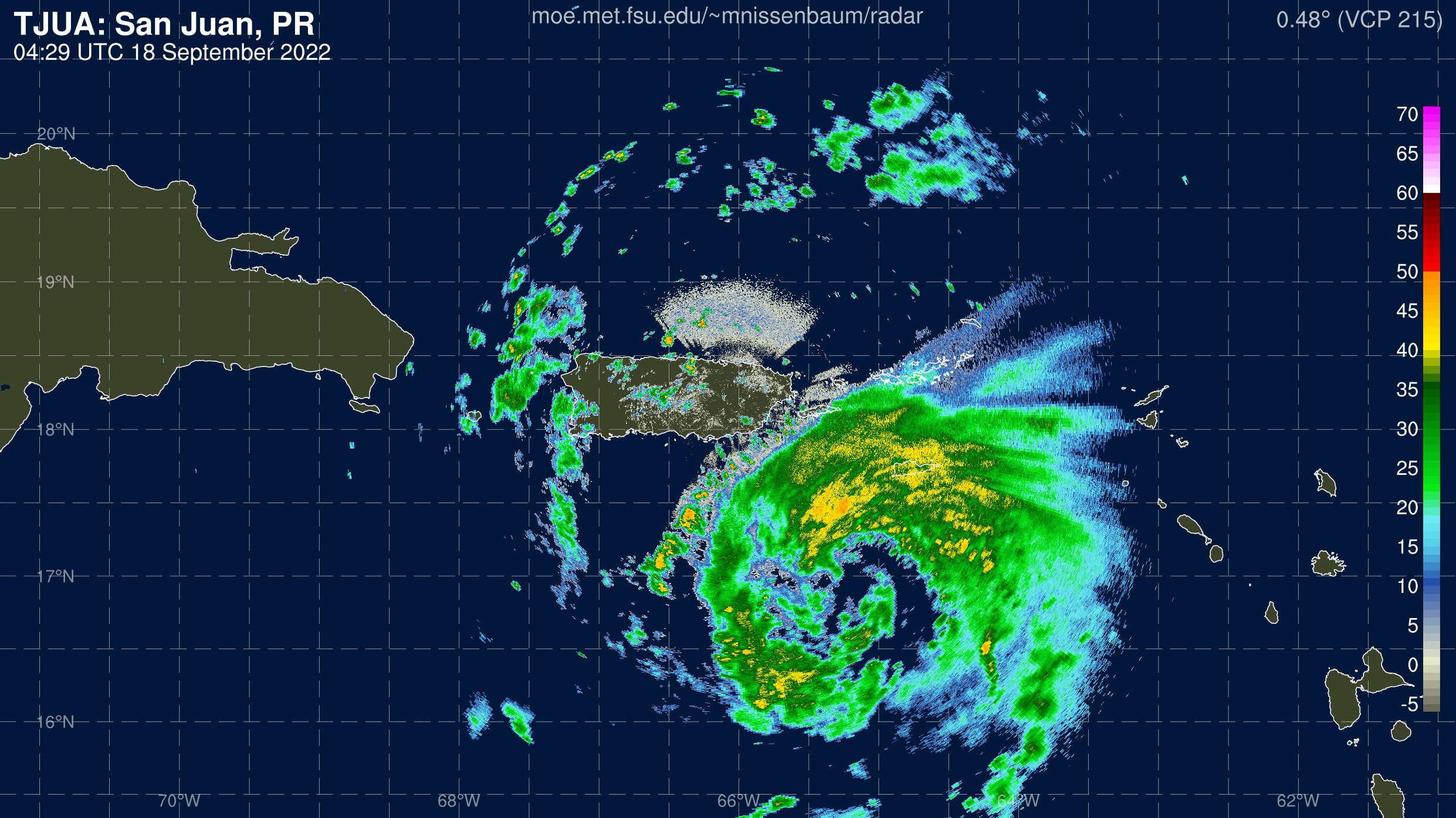 San Juan Radar Recording of Fiona (2022) Approach