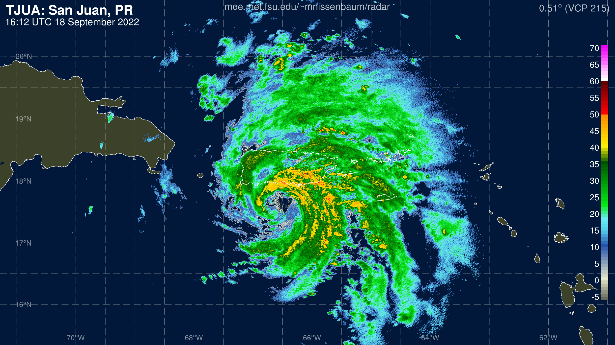 San Juan Radar Recording of Fiona (2022) Approach