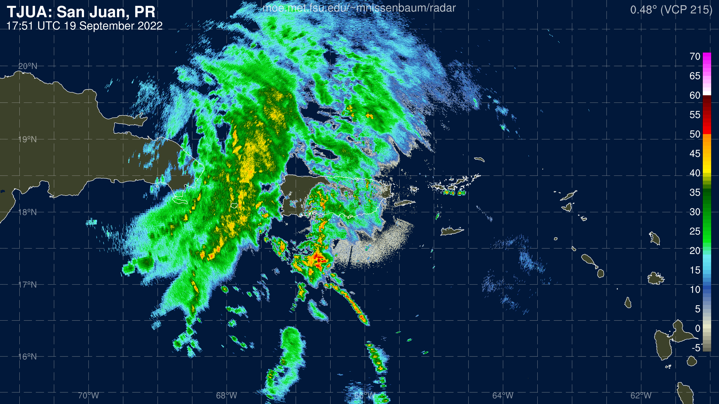 San Juan Radar Recording of Fiona (2022) Approach