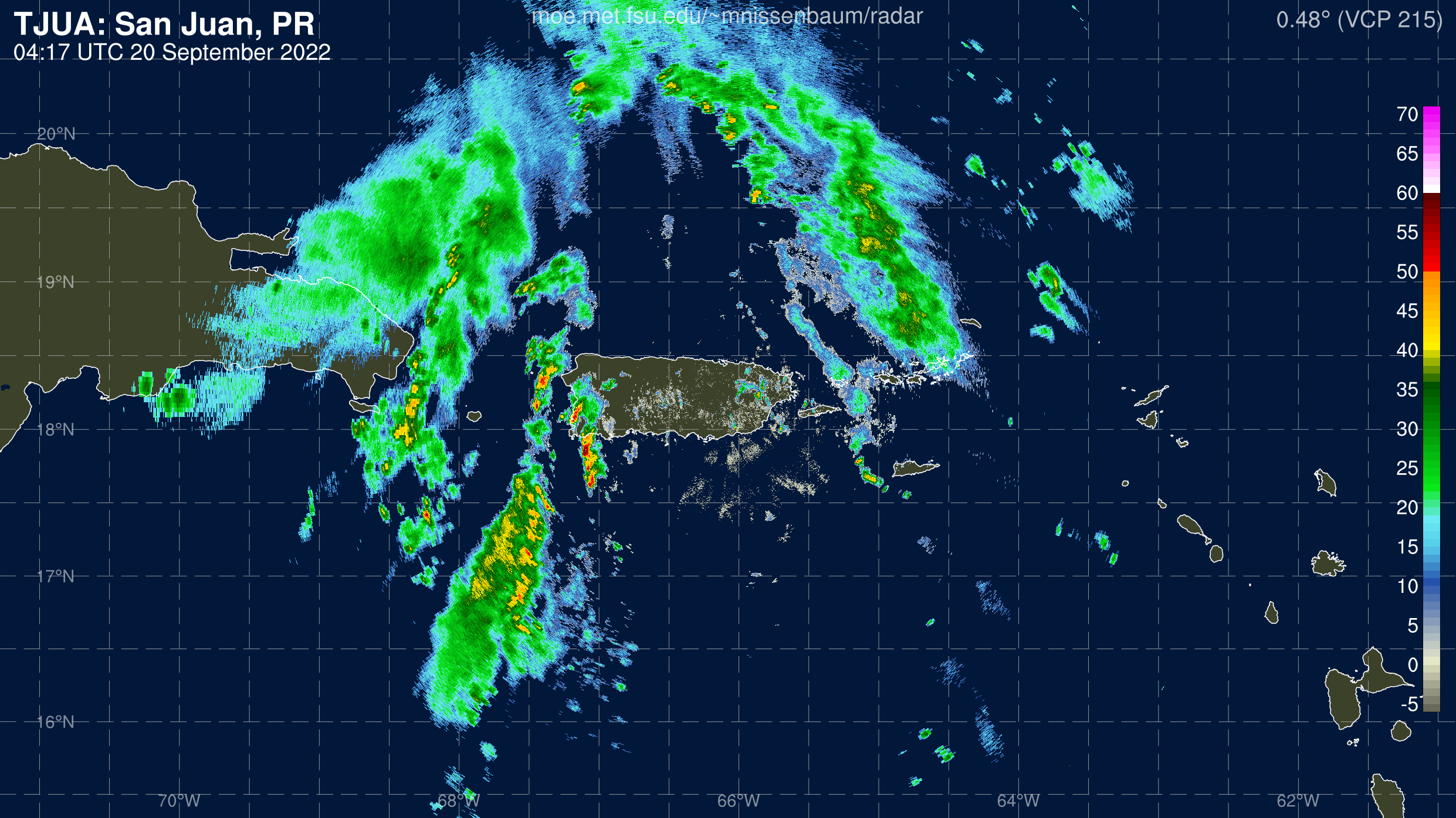 San Juan Radar Recording of Fiona (2022) Approach