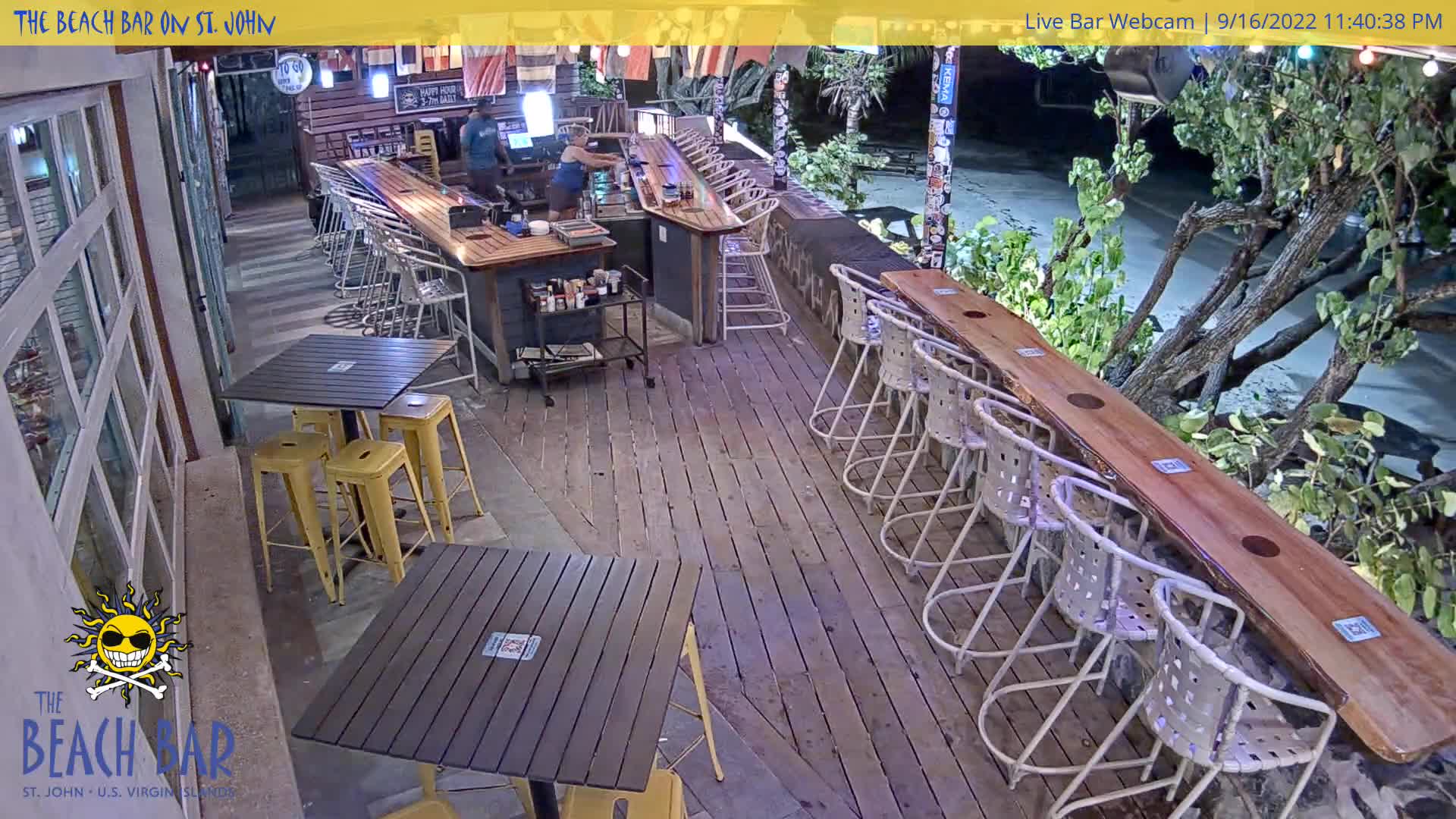 St. Johns Cruz Bay Beach Bar Cam Fiona (2022)
