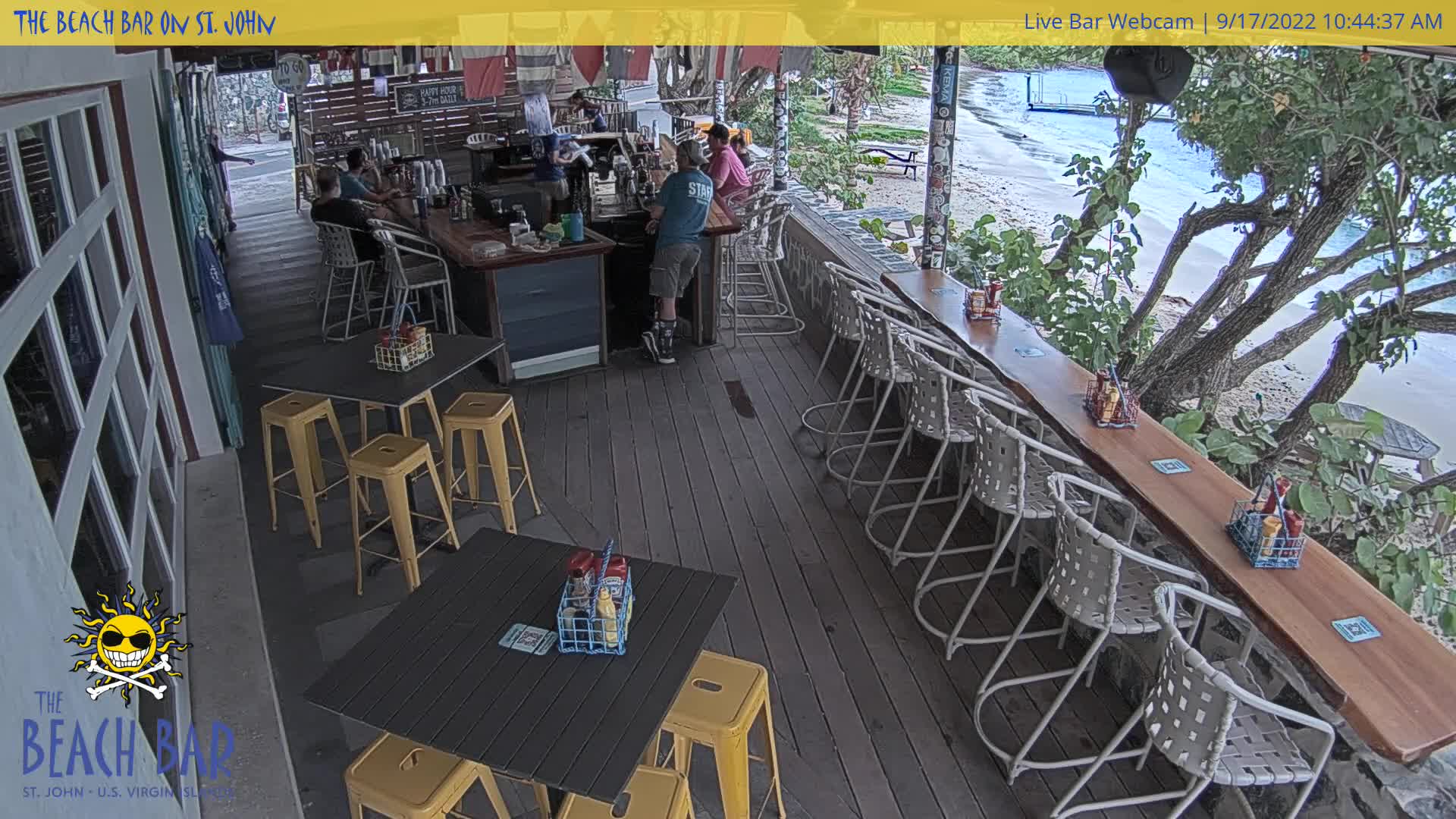 St. Johns Cruz Bay Beach Bar Cam Fiona (2022)
