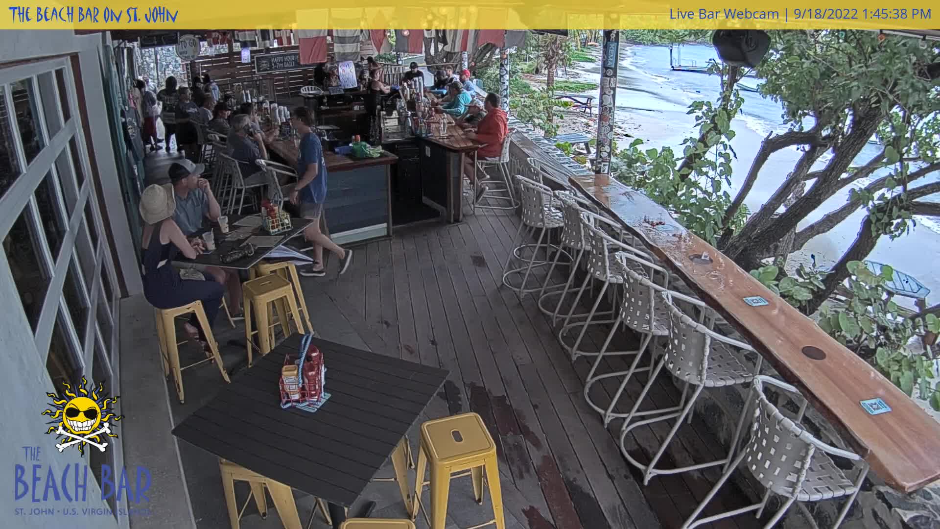 St. Johns Cruz Bay Beach Bar Cam Fiona (2022)