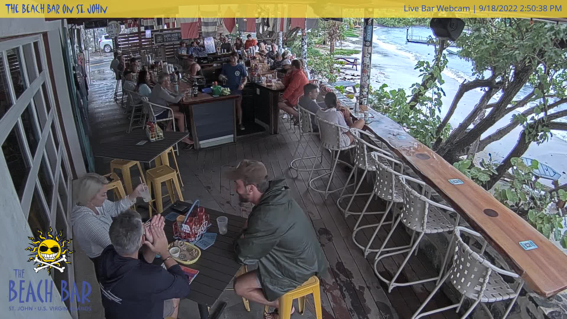 St. Johns Cruz Bay Beach Bar Cam Fiona (2022)
