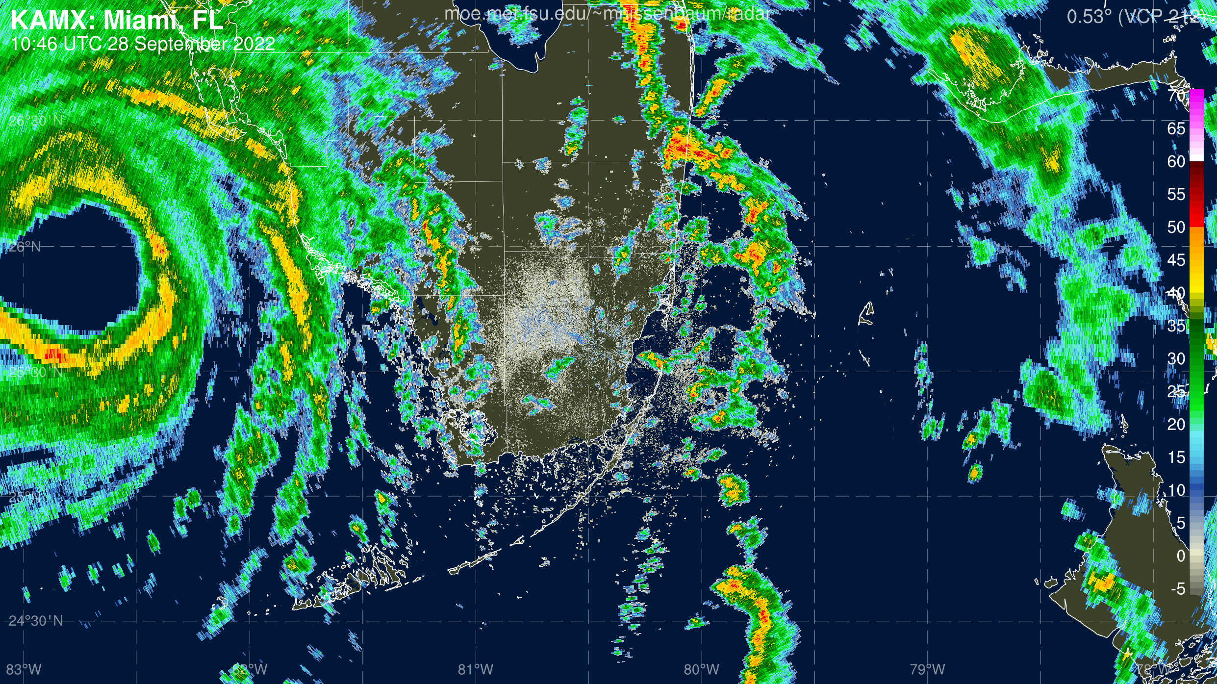 Maimi Radar Recording of Ian (2022) Approach