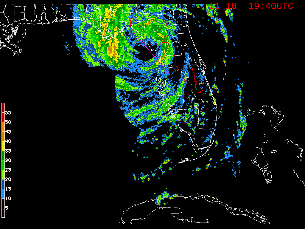 Florida Radar Recording From SFWMD for Nicole (2022)