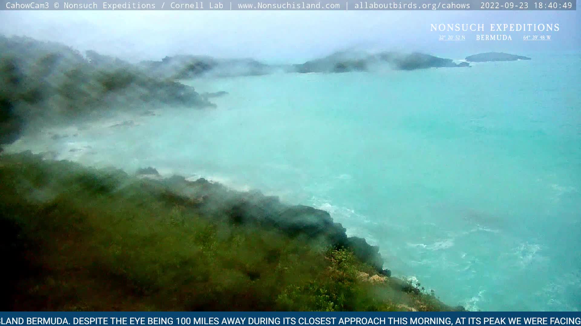 Nonsuch Island Bermuda Cam Fiona (2022)