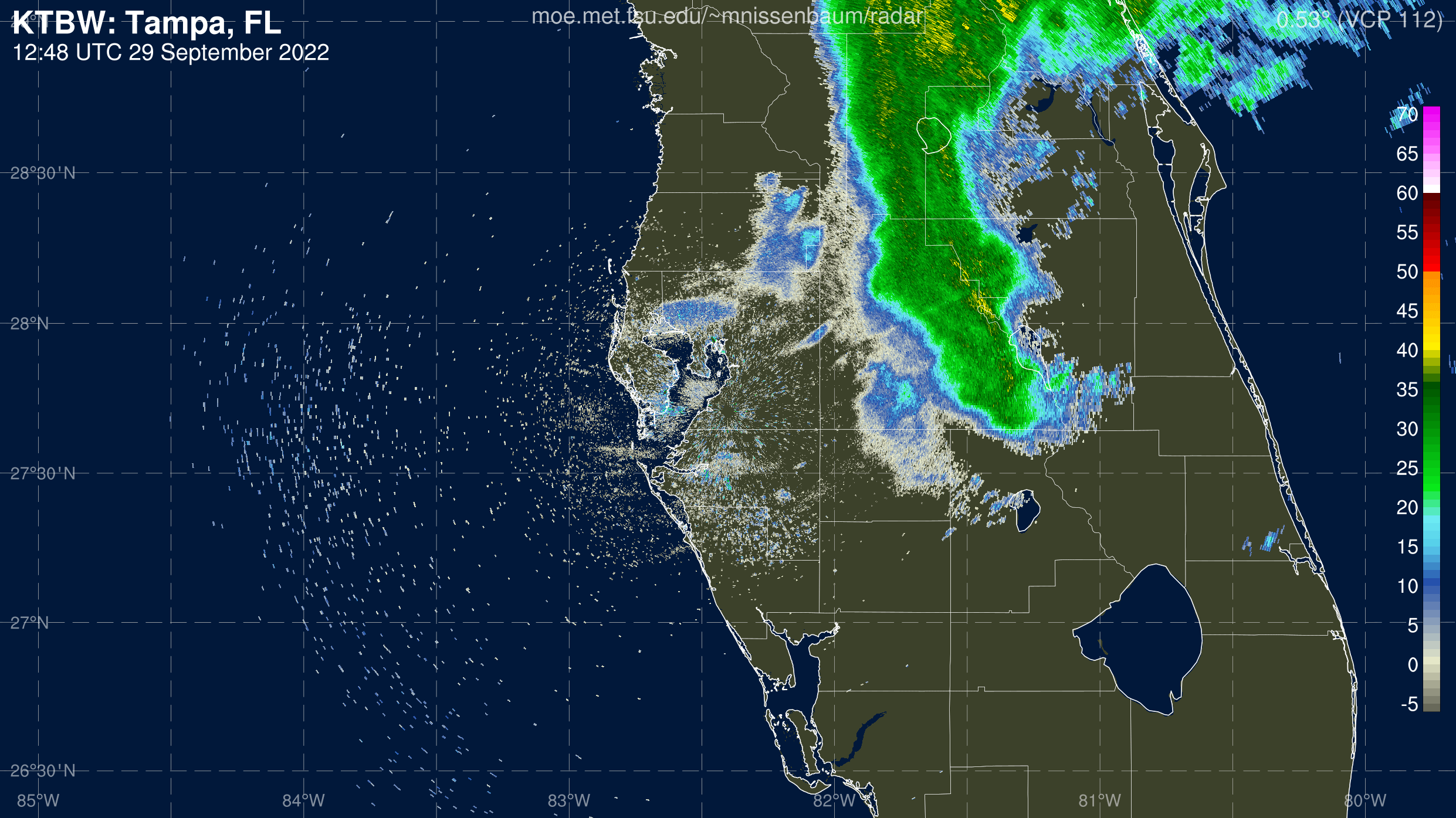 Tampa Radar Recording of Ian (2022) Approach