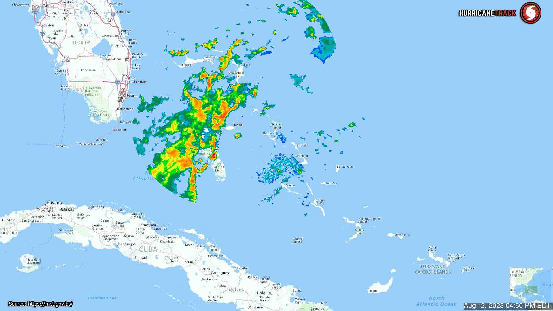 Bahamas Weather Radar Test Recording (2023)