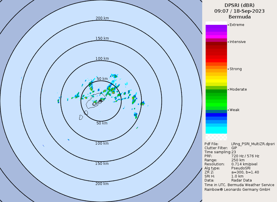 Bermuda Radar Recording of Lee (2023) Approach Bermuda Radar Recording of Lee (2023) Approach