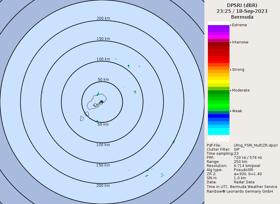 Bermuda Radar Recording of Lee (2023) Approach