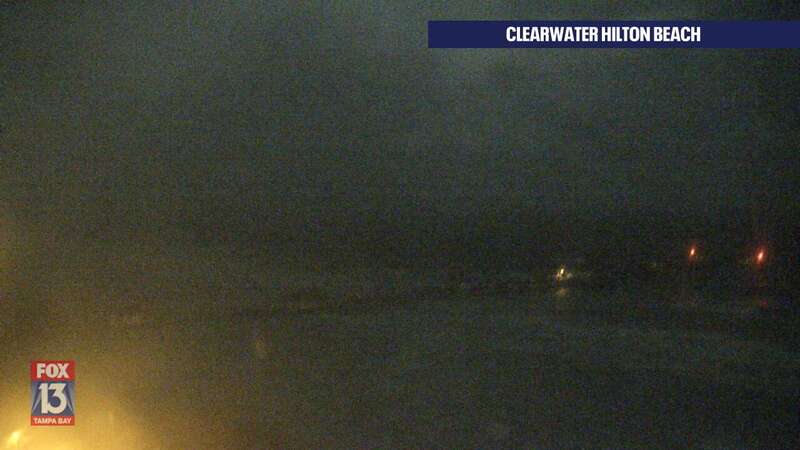 Clearwater Beach - Fox13 Clearwater HIlton Cam Recording Idalia (2023)