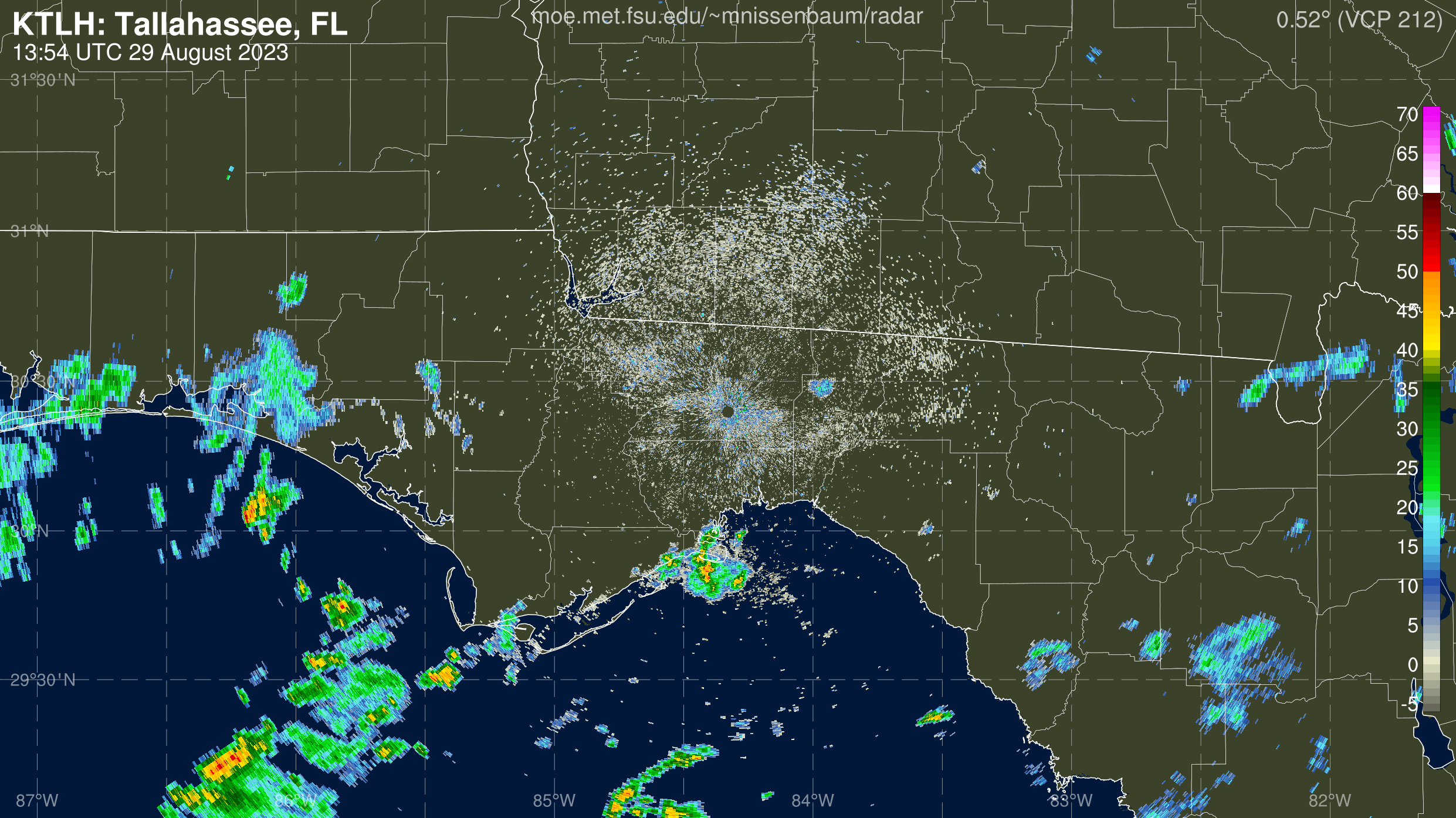 Talahassee Radar Recording of Idalia (2023) Approach