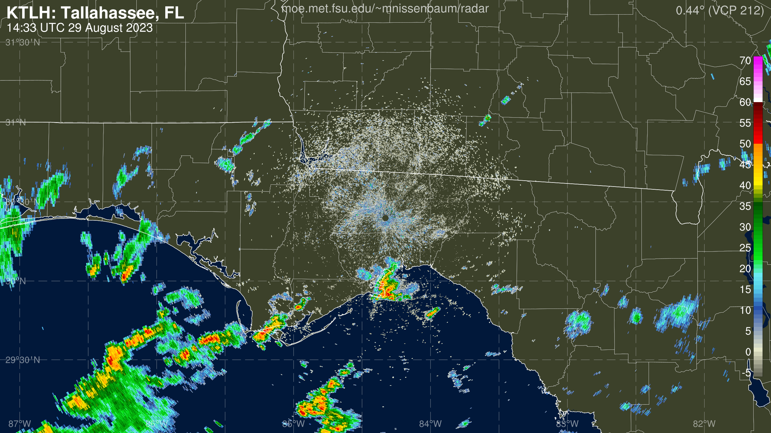 Talahassee Radar Recording of Idalia (2023) Approach