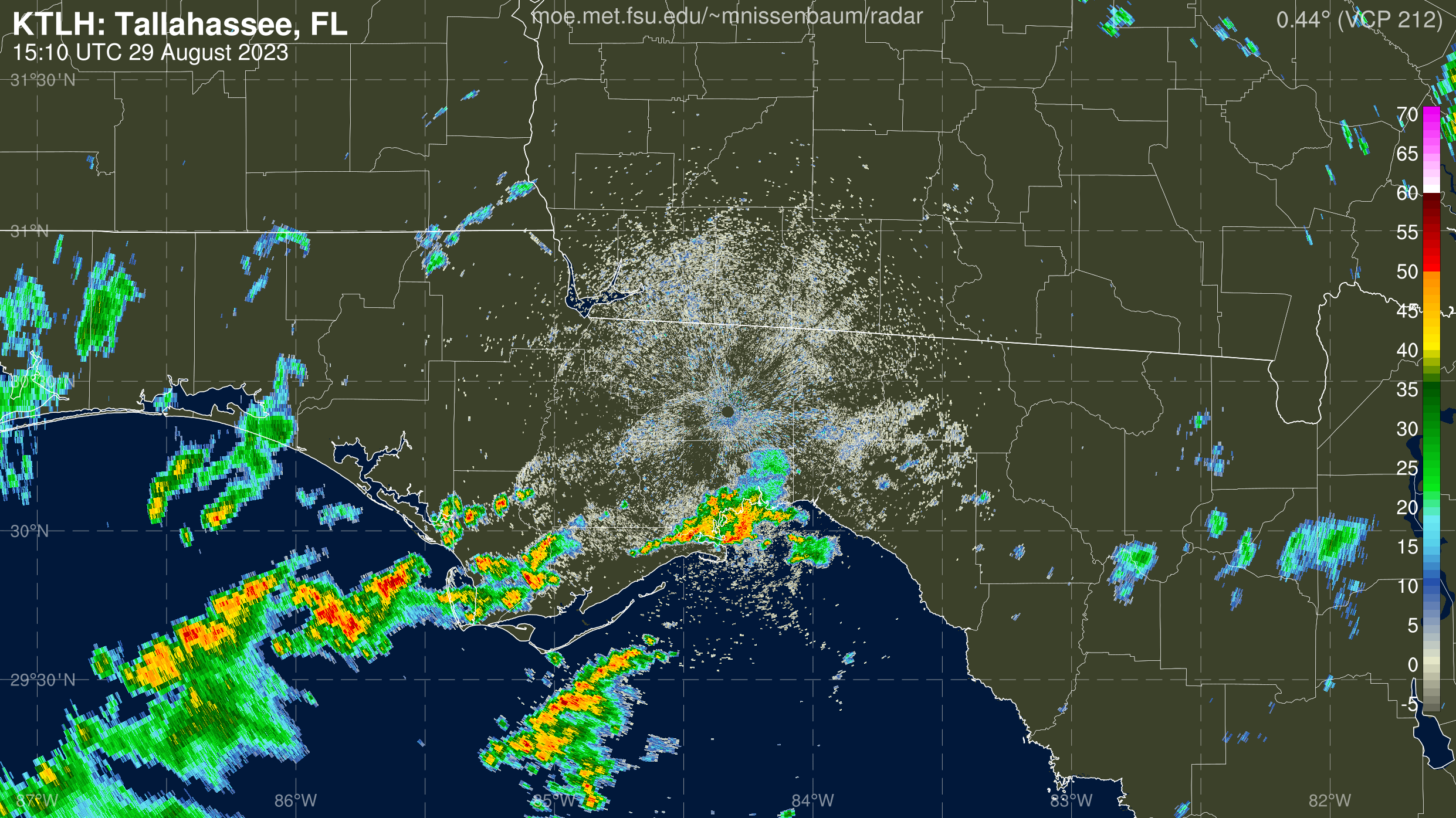 Talahassee Radar Recording of Idalia (2023) Approach