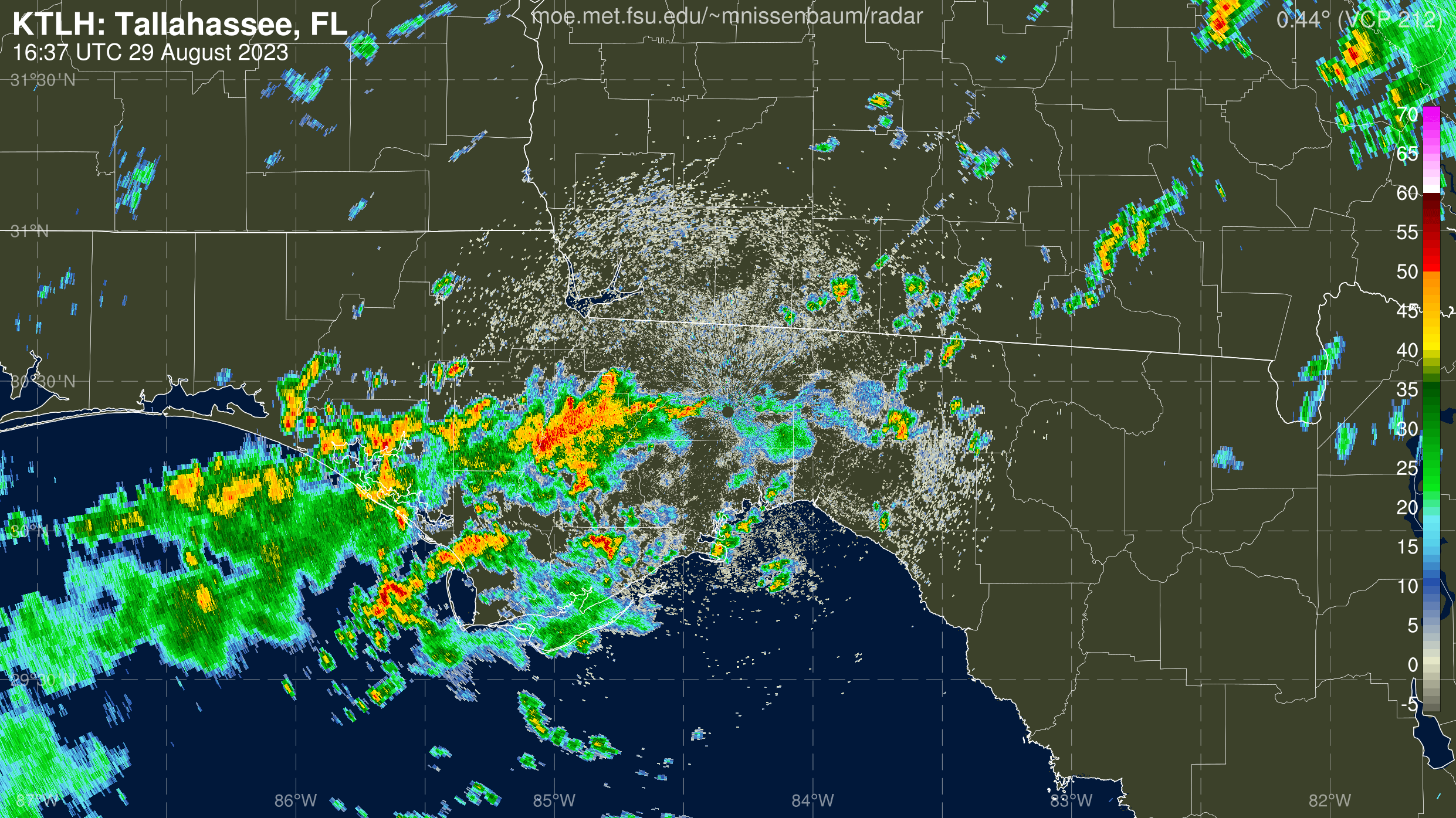 Talahassee Radar Recording of Idalia (2023) Approach