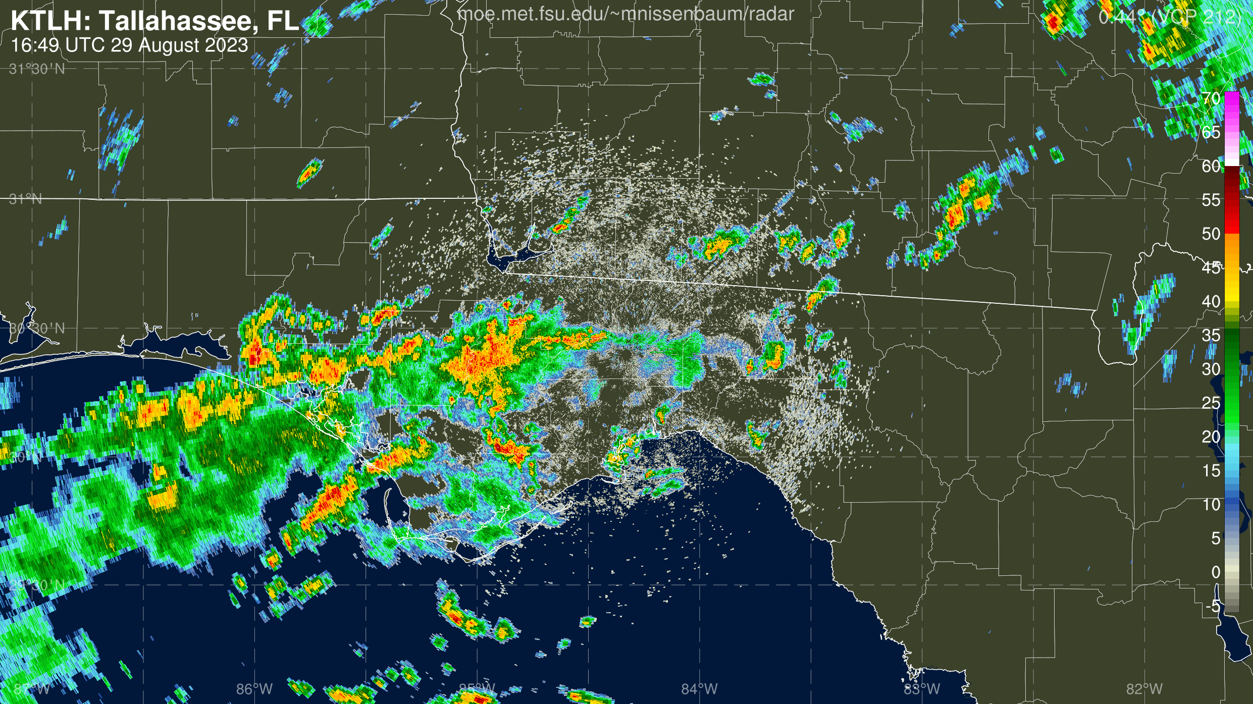 Talahassee Radar Recording of Idalia (2023) Approach