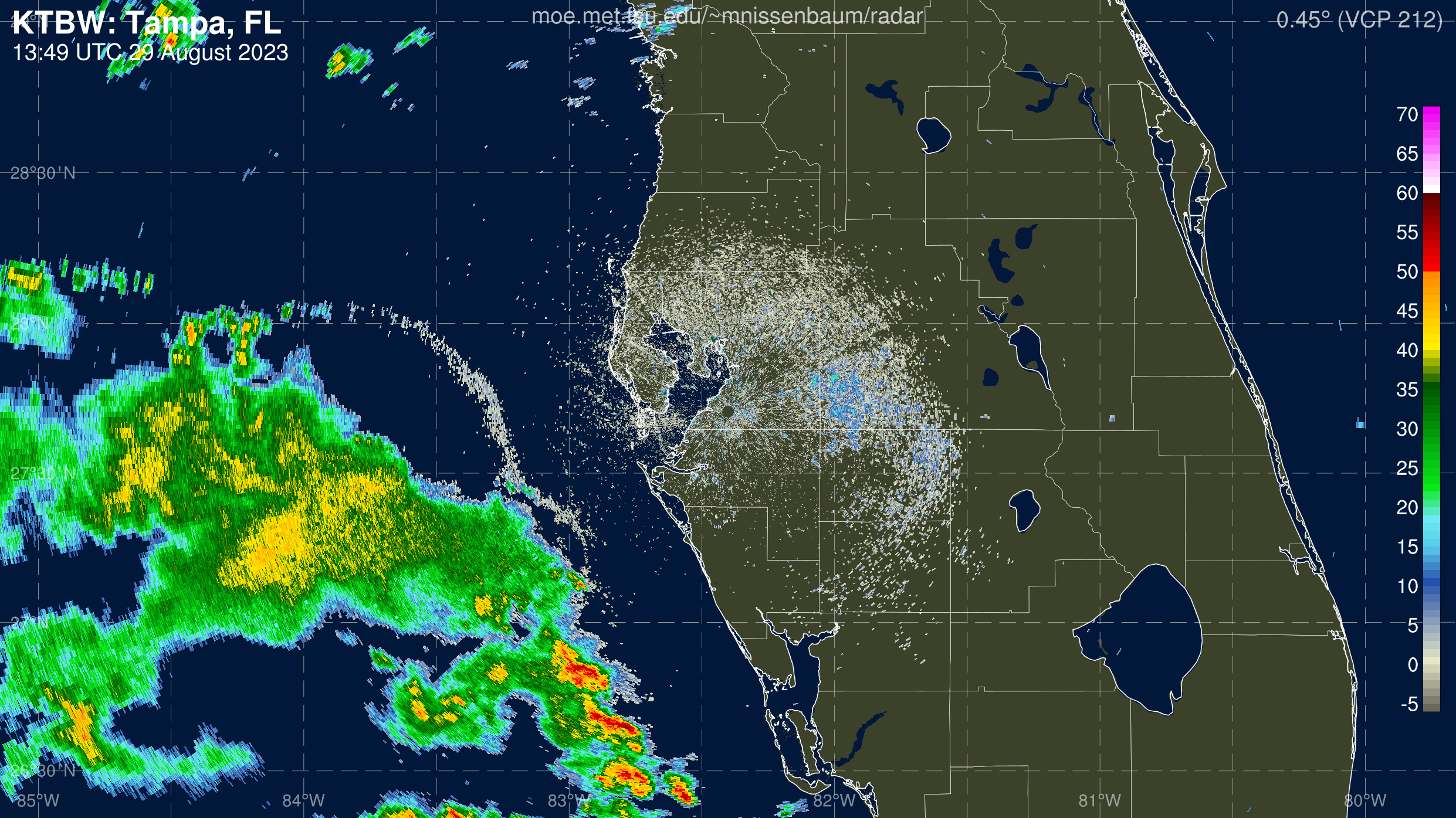 Tampa Radar Recording of Idalia (2023) Approach
