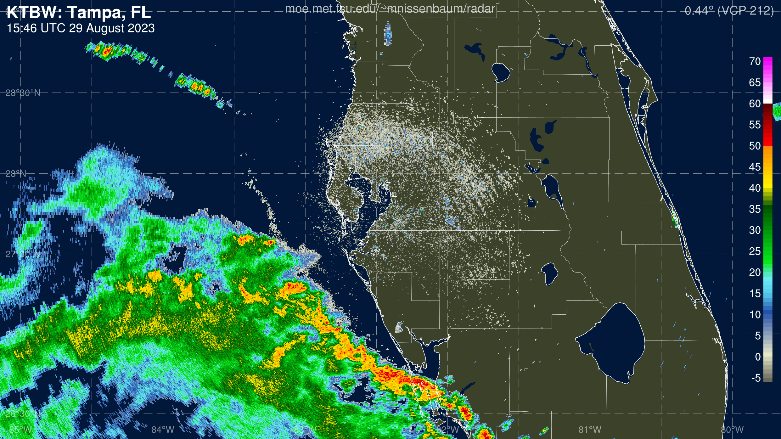 Tampa Radar Recording of Idalia (2023) Approach