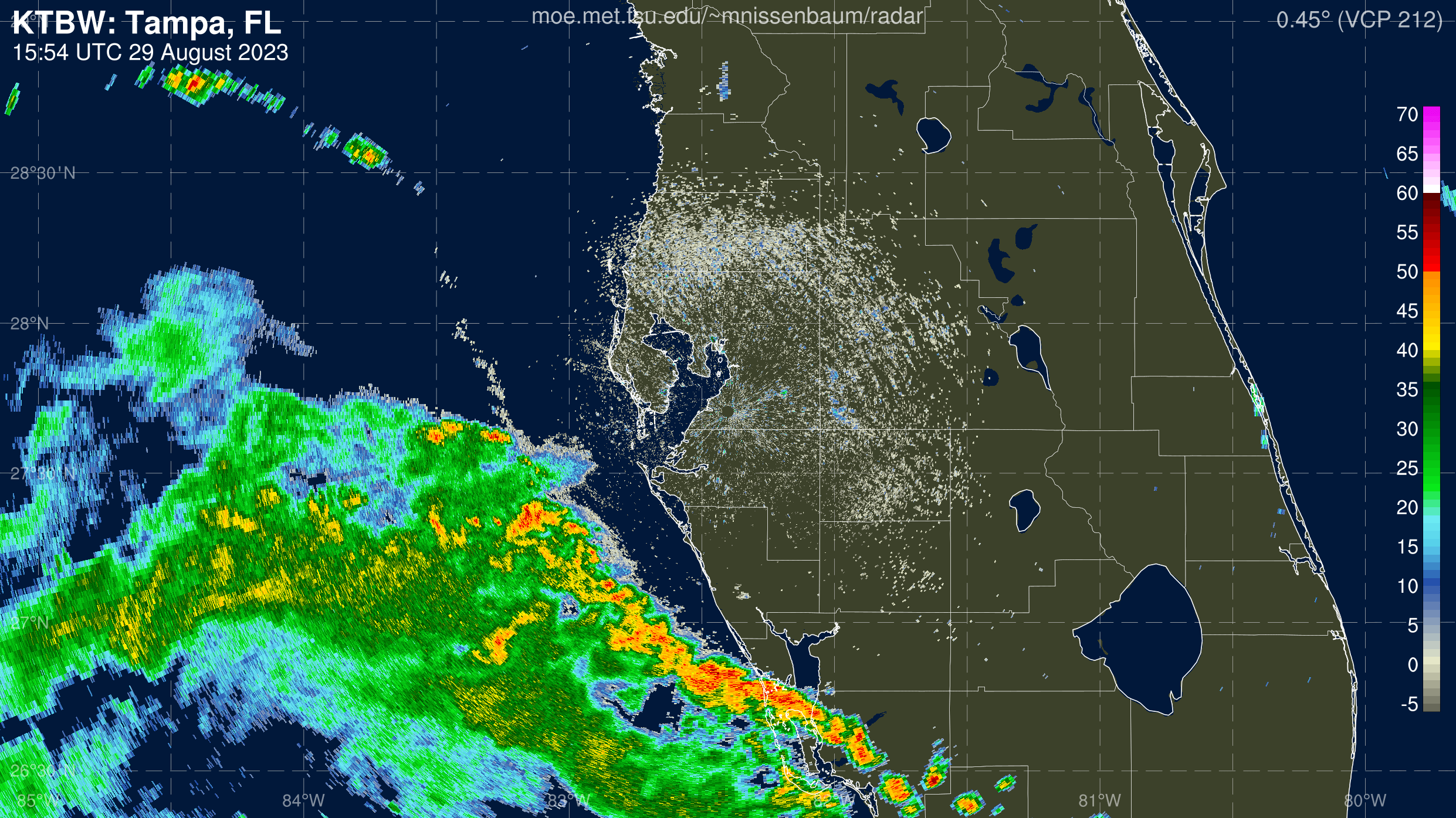 Tampa Radar Recording of Idalia (2023) Approach