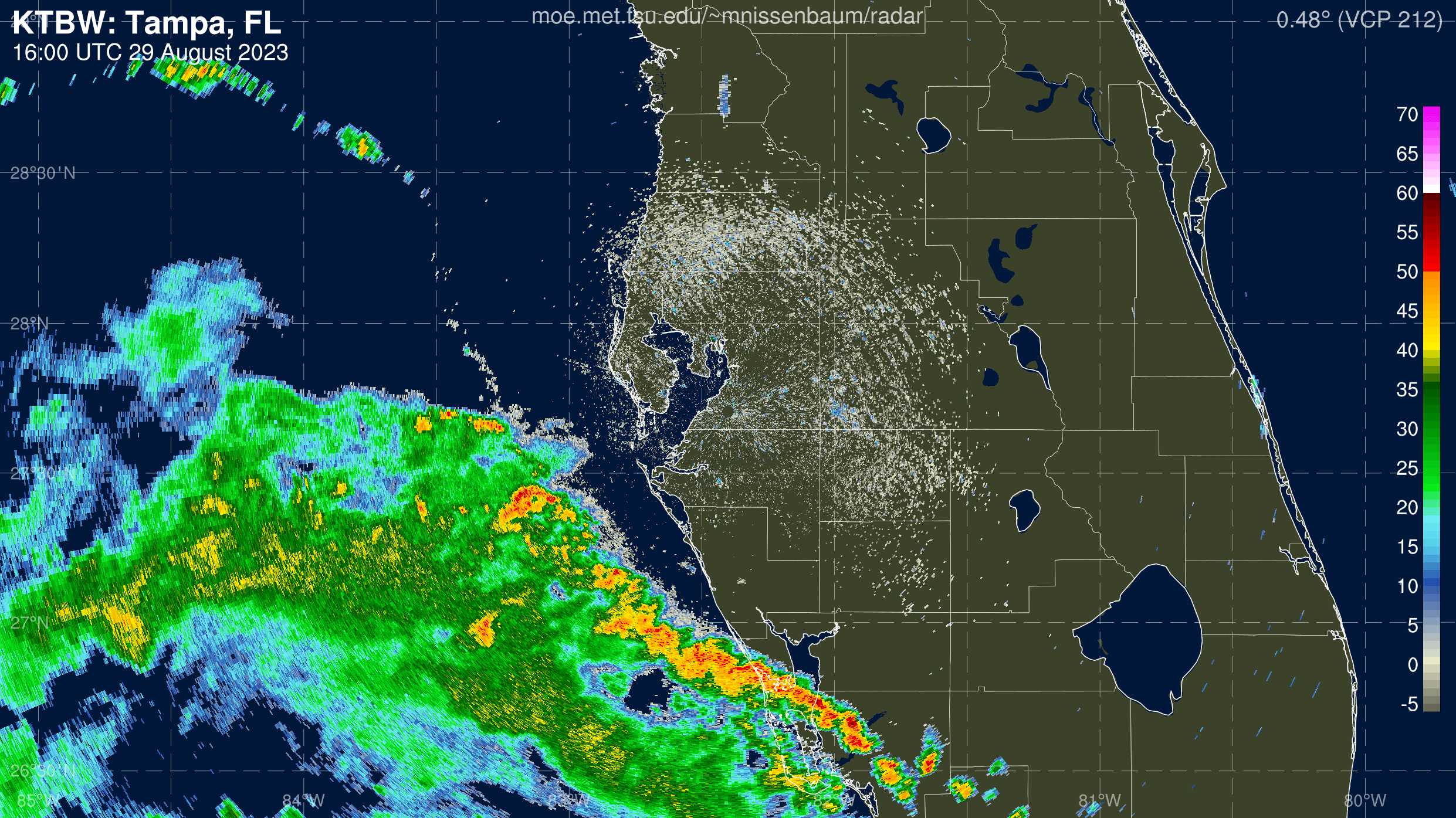 Tampa Radar Recording of Idalia (2023) Approach