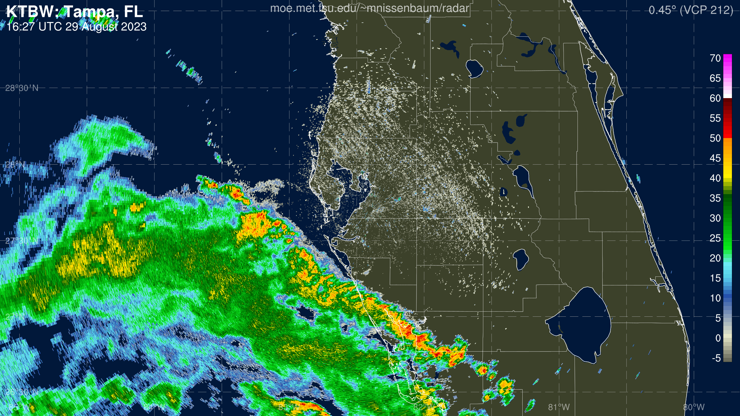 Tampa Radar Recording of Idalia (2023) Approach
