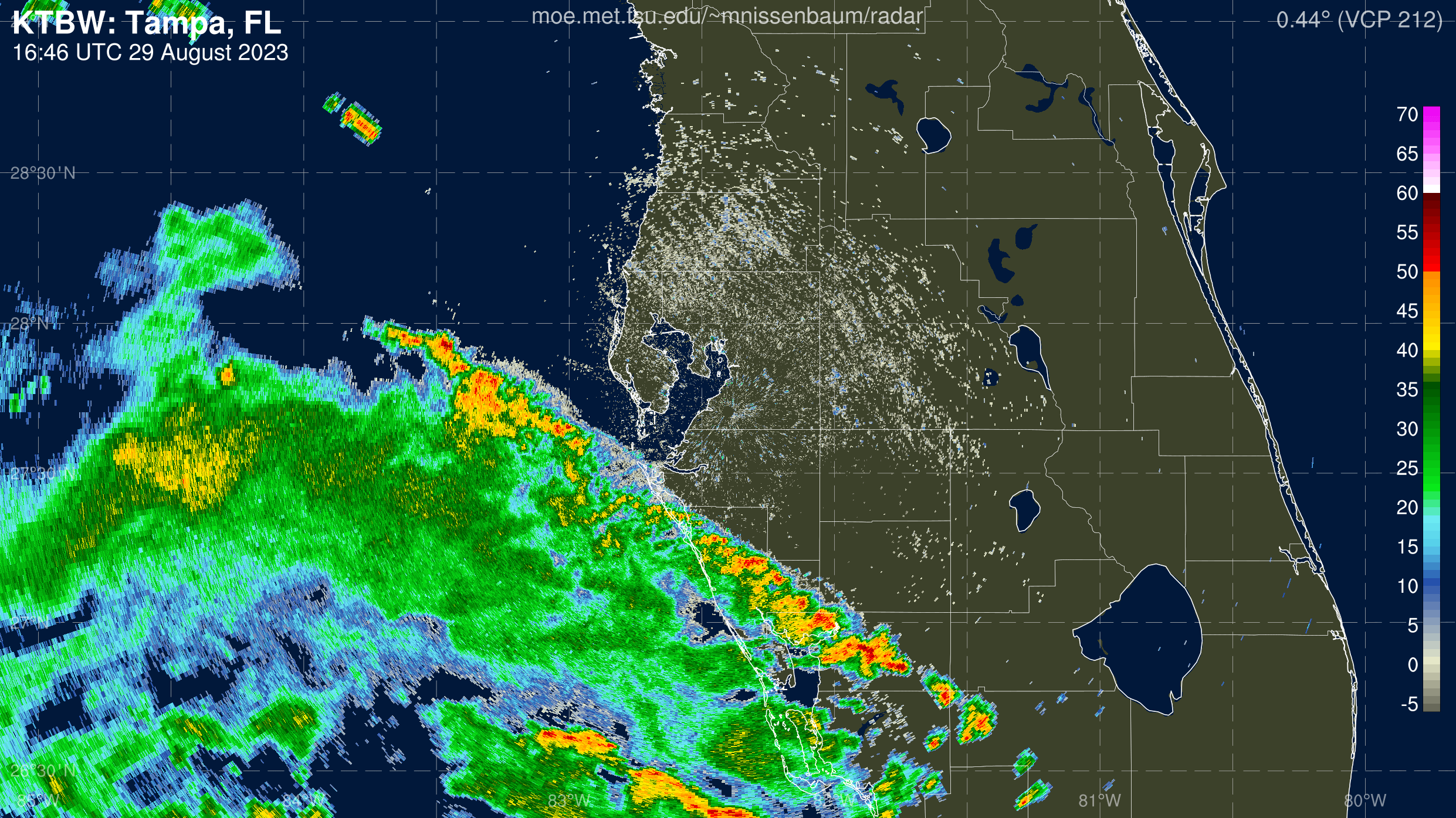 Tampa Radar Recording of Idalia (2023) Approach