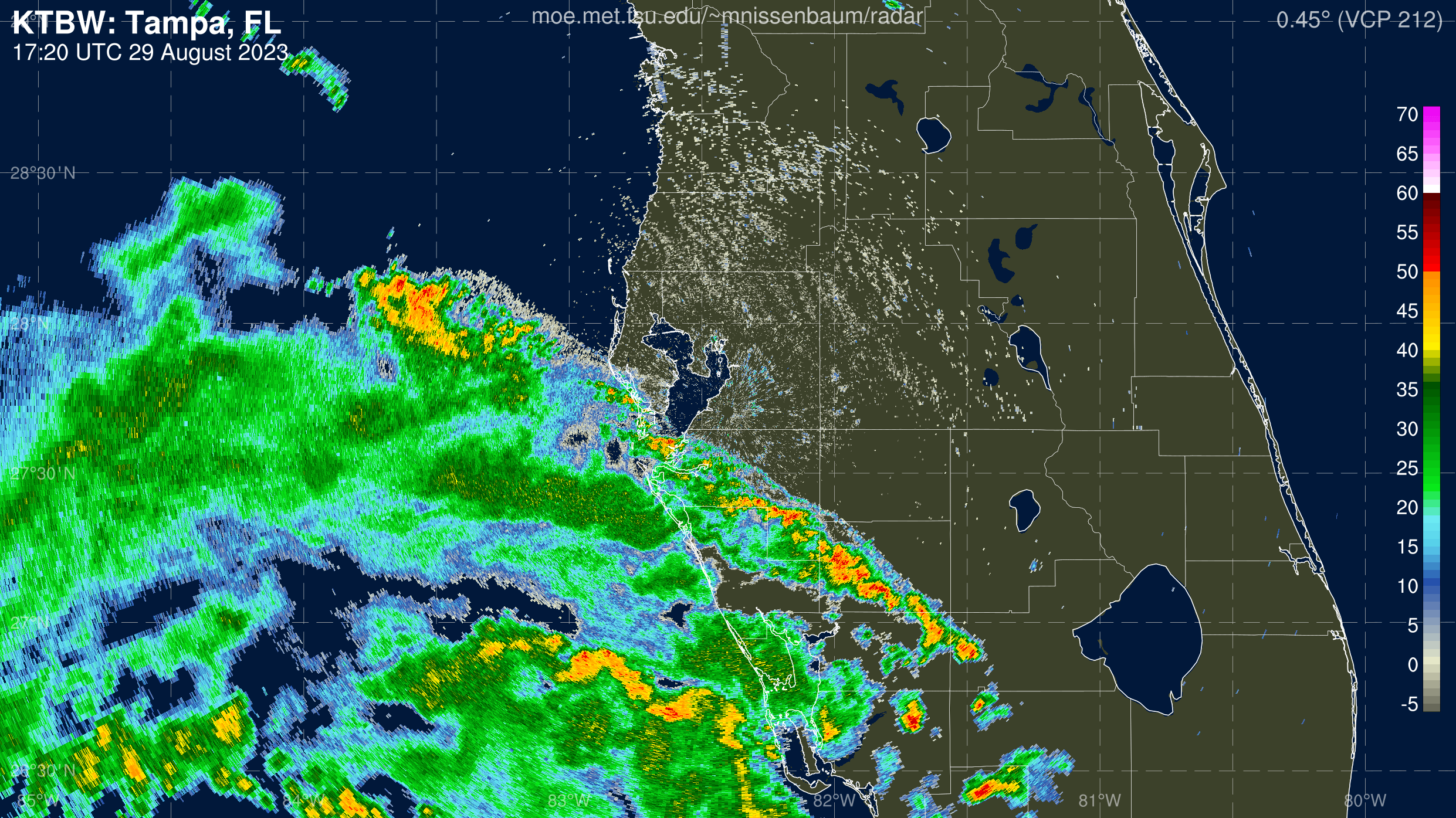 Tampa Radar Recording of Idalia (2023) Approach