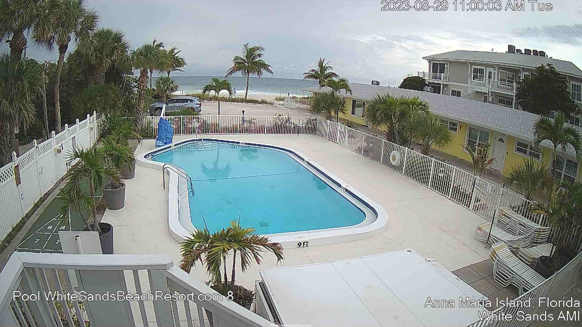 Amilia Island White Sands Beach Resort Pool Cam Recording Idalia (2023)