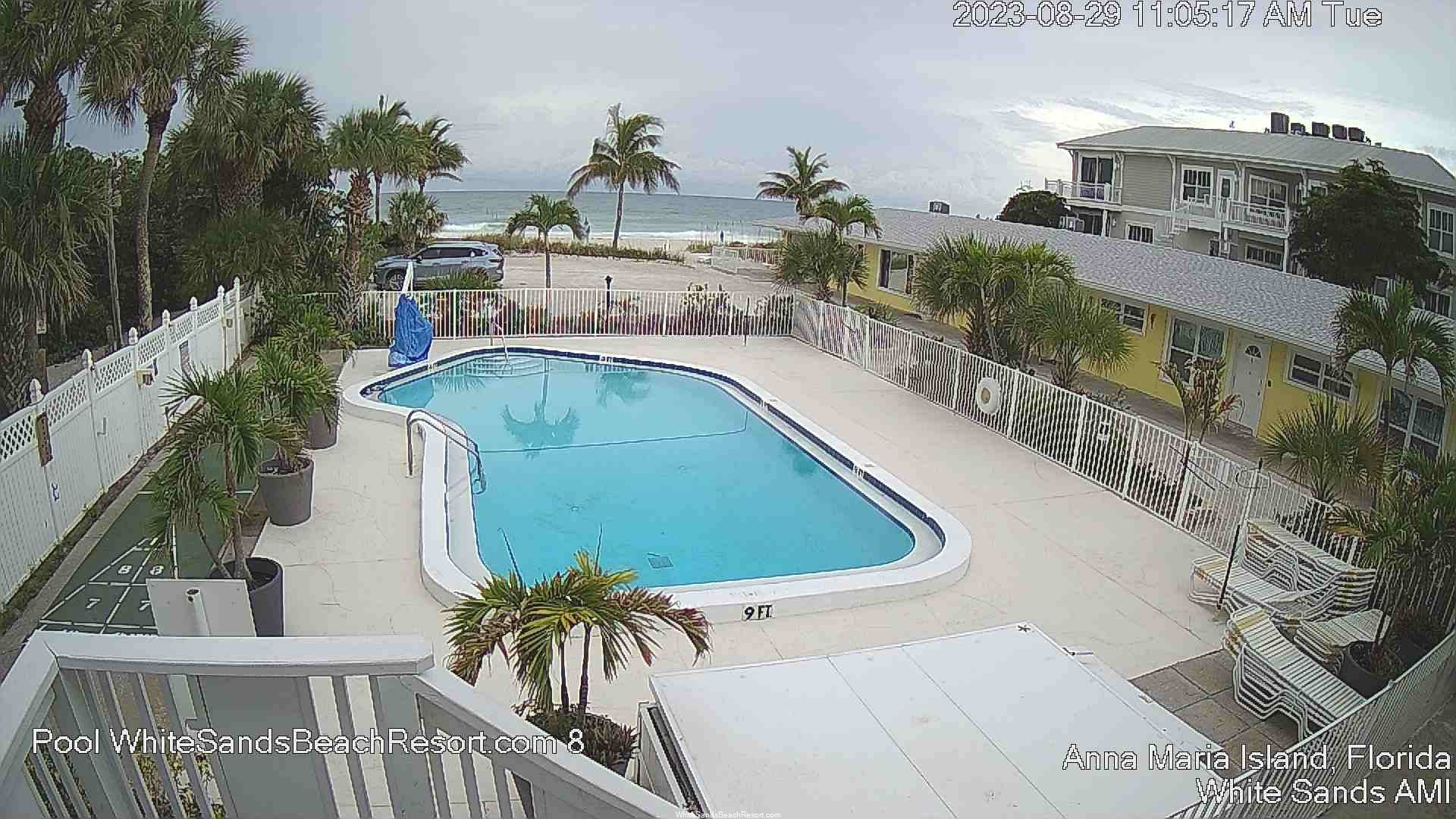 Amilia Island White Sands Beach Resort Pool Cam Recording Idalia (2023)