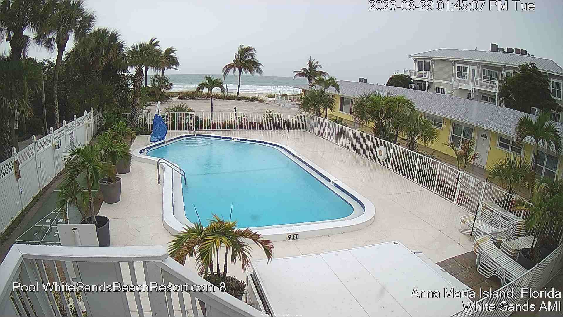 Amilia Island White Sands Beach Resort Pool Cam Recording Idalia (2023)