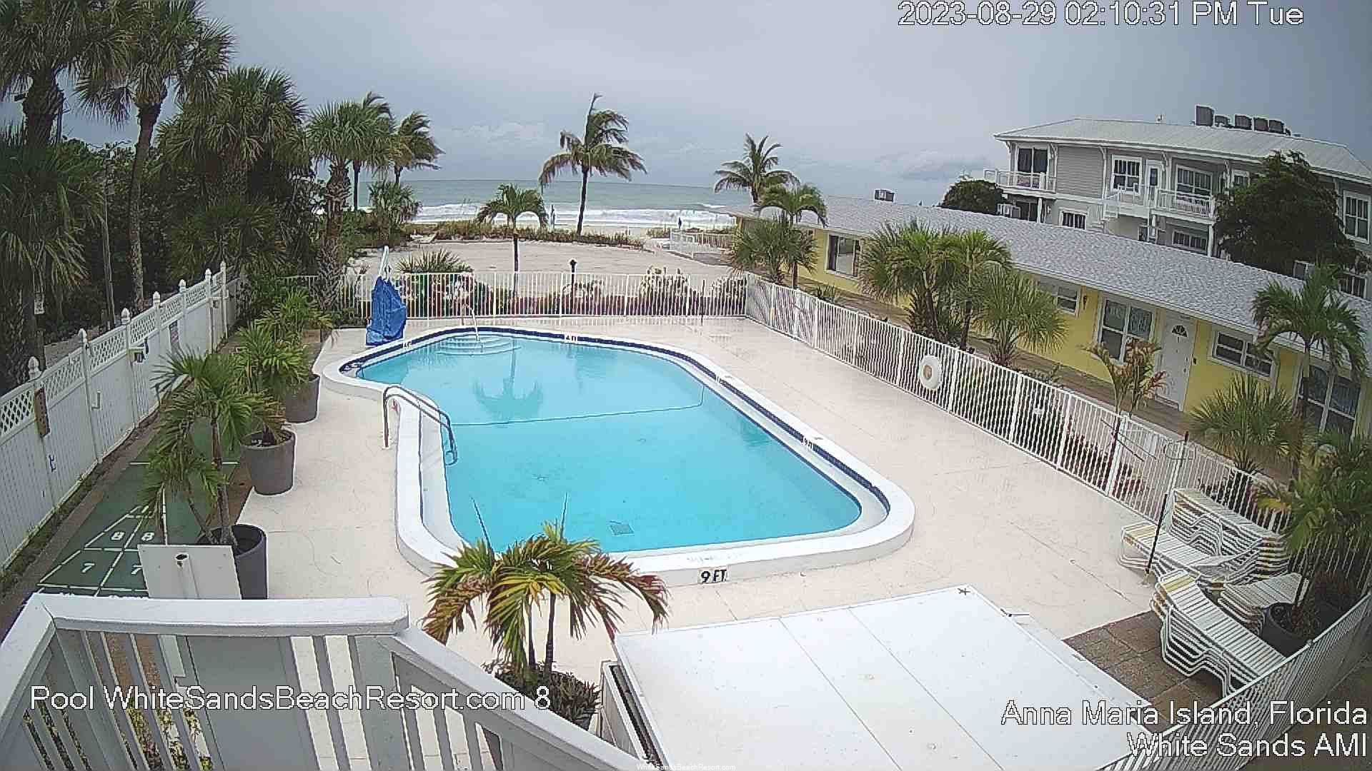 Amilia Island White Sands Beach Resort Pool Cam Recording Idalia (2023)